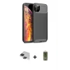ieg™ iPhone 11 Pro Max Kılıf Eksen Form Prime - Siyah Joko Magic 5D Hayalet Cam + Pers Alüminyum Kamera Lens - SH