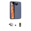 ieg™ iPhone 11 Pro Max Kılıf Eksen Form Prime - Siyah Joko Magic 5D Hayalet Cam + Pers Alüminyum Kamera Lens - SH