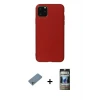 ieg™ iPhone 11 Pro Max Kılıf Kozmos Yansıma Özel Seri - Siyah 34D Hayalet Izgaralı Cam + Shine Kamera Lens Koruma Cam - GS