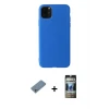 ieg™ iPhone 11 Pro Max Kılıf Kozmos Yansıma Özel Seri - Siyah 34D Hayalet Izgaralı Cam + Shine Kamera Lens Koruma Cam - GS