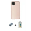 ieg™ iPhone 11 Pro Max Kılıf Kozmos Yansıma Özel Seri - Siyah Polymer Nano Ekran Koruyucu + Metal Kamera Lens Koruma Cam - SH