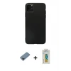 ieg™ iPhone 11 Pro Max Kılıf Kozmos Yansıma Özel Seri - Siyah Polymer Nano Ekran Koruyucu + Metal Kamera Lens Koruma Cam - SH