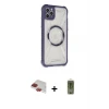 ieg™ iPhone 11 Pro Max Kılıf Kutup Modern - Siyah Joko Magic 5D Hayalet Cam + Pers Alüminyum Kamera Lens - KI