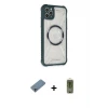 ieg™ iPhone 11 Pro Max Kılıf Kutup Modern - Siyah Joko Magic 5D Hayalet Cam + Shine Kamera Lens Koruma Cam - SABE