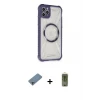 ieg™ iPhone 11 Pro Max Kılıf Kutup Modern - Siyah Joko Magic 5D Hayalet Cam + Shine Kamera Lens Koruma Cam - SABE
