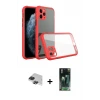ieg™ iPhone 11 Pro Max Kılıf Nova Asil Özel Seri - Şeffaf 360 Full Body Arka Koruyucu + Pers Alüminyum Kamera Lens - SH