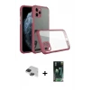 ieg™ iPhone 11 Pro Max Kılıf Nova Asil Özel Seri - Şeffaf 360 Full Body Arka Koruyucu + Pers Alüminyum Kamera Lens - SH