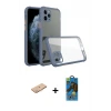 ieg™ iPhone 11 Pro Max Kılıf Nova Asil Özel Seri - Siyah 18D Cam Ekran Koruyucu + Renkli Kamera Lens Koruma Cam - TU