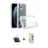 ieg™ iPhone 11 Pro Max Kılıf Nova Asil Özel Seri - Siyah 20D Premium Cam Ekran Koruyucu + Kamera Lens Koruma Cam - SF