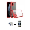ieg™ iPhone 11 Pro Max Kılıf Nova Asil Özel Seri - Siyah 34D Hayalet Izgaralı Cam + Pers Alüminyum Kamera Lens - LT