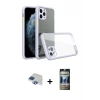 ieg™ iPhone 11 Pro Max Kılıf Nova Asil Özel Seri - Siyah 34D Hayalet Izgaralı Cam + Pers Alüminyum Kamera Lens - LT