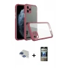 ieg™ iPhone 11 Pro Max Kılıf Nova Asil Özel Seri - Siyah 34D Hayalet Izgaralı Cam + Pers Alüminyum Kamera Lens - LT