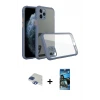 ieg™ iPhone 11 Pro Max Kılıf Nova Asil Özel Seri - Siyah 34D Izgaralı Cam + Pers Alüminyum Kamera Lens - LT