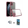 ieg™ iPhone 11 Pro Max Kılıf Nova Asil Özel Seri - Siyah 34D Izgaralı Cam + Pers Alüminyum Kamera Lens - LT