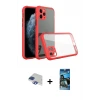 ieg™ iPhone 11 Pro Max Kılıf Nova Asil Özel Seri - Siyah 34D Izgaralı Cam + Pers Alüminyum Kamera Lens - LT