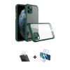 ieg™ iPhone 11 Pro Max Kılıf Nova Asil Özel Seri - Siyah 3D Antistatik Seramik Nano Ekran Koruyucu + Kamera Lens Koruma Cam - SF