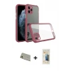 ieg™ iPhone 11 Pro Max Kılıf Nova Asil Özel Seri - Siyah 6D Mat Seramik Hayalet Nano Ekran Koruyucu + Rainbow Kamera Lens Koruma Cam - GD