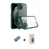 ieg™ iPhone 11 Pro Max Kılıf Nova Asil Özel Seri - Siyah 6D Mat Seramik Hayalet Nano Ekran Koruyucu + Shine Kamera Lens Koruma Cam - GI