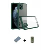 ieg™ iPhone 11 Pro Max Kılıf Nova Asil Özel Seri - Siyah Joko Magic 5D Hayalet Cam + Metal Kamera Lens Koruma Cam - GD
