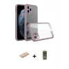ieg™ iPhone 11 Pro Max Kılıf Nova Asil Özel Seri - Siyah Joko Magic 5D Hayalet Cam + Renkli Kamera Lens Koruma Cam - MI