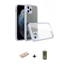 ieg™ iPhone 11 Pro Max Kılıf Nova Asil Özel Seri - Siyah Joko Magic 5D Hayalet Cam + Renkli Kamera Lens Koruma Cam - MI