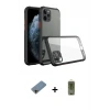 ieg™ iPhone 11 Pro Max Kılıf Nova Asil Özel Seri - Siyah Joko Magic 5D Hayalet Cam + Shine Kamera Lens Koruma Cam - GD