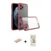 ieg™ iPhone 11 Pro Max Kılıf Nova Asil Özel Seri - Siyah Mat Seramik Nano Ekran Koruyucu + Renkli Kamera Lens Koruma Cam - MI