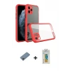 ieg™ iPhone 11 Pro Max Kılıf Nova Asil Özel Seri - Siyah Polymer Nano Ekran Koruyucu + Shine Kamera Lens Koruma Cam - GI