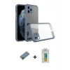 ieg™ iPhone 11 Pro Max Kılıf Nova Asil Özel Seri - Siyah Polymer Nano Ekran Koruyucu + Shine Kamera Lens Koruma Cam - GI