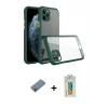 ieg™ iPhone 11 Pro Max Kılıf Nova Asil Özel Seri - Siyah Polymer Nano Ekran Koruyucu + Shine Kamera Lens Koruma Cam - GI