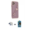 ieg™ iPhone 11 Pro Max Kılıf Nova Işık Prime - Siyah 18D Cam Ekran Koruyucu + Pers Alüminyum Kamera Lens - LT