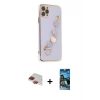 ieg™ iPhone 11 Pro Max Kılıf Nova Işık Prime - Siyah 34D Izgaralı Cam + Pers Alüminyum Kamera Lens - KI