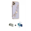 ieg™ iPhone 11 Pro Max Kılıf Nova Işık Prime - Siyah 3D Antistatik Cam Ekran Koruyucu + Rainbow Kamera Lens Koruma Cam - YL