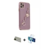 ieg™ iPhone 11 Pro Max Kılıf Nova Işık Prime - Siyah 3D Antistatik Cam Ekran Koruyucu + Rainbow Kamera Lens Koruma Cam - YL