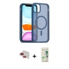 ieg™ iPhone 11 Pro Max Kılıf Siluet Minimal Prime - Siyah 20D Premium Cam Ekran Koruyucu + Pers Alüminyum Kamera Lens - KI