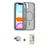 ieg™ iPhone 11 Pro Max Kılıf Siluet Minimal Prime - Siyah 20D Premium Cam Ekran Koruyucu + Pers Alüminyum Kamera Lens - KI