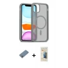ieg™ iPhone 11 Pro Max Kılıf Siluet Minimal Prime - Siyah 6D Mat Seramik Hayalet Nano Ekran Koruyucu + Shine Kamera Lens Koruma Cam - GS