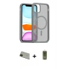 ieg™ iPhone 11 Pro Max Kılıf Siluet Minimal Prime - Siyah Joko Magic 5D Hayalet Cam + Rainbow Kamera Lens Koruma Cam - YL
