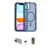 ieg™ iPhone 11 Pro Max Kılıf Siluet Minimal Prime - Siyah Joko Magic 5D Hayalet Cam + Rainbow Kamera Lens Koruma Cam - YL