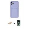 ieg™ iPhone 11 Pro Max Kılıf Vadi Çizgi Prime - Siyah 360 Mat Full Body Arka Koruyucu + Renkli Kamera Lens Koruma Cam - SI