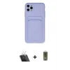 ieg™ iPhone 11 Pro Max Kılıf Vadi Çizgi Prime - Siyah Joko Magic 5D Hayalet Cam + Kamera Lens Koruma Cam - SF