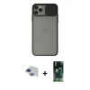 ieg™ iPhone 11 Pro Max Kılıf Vadi Çizgi - Şeffaf 360 Full Body Arka Koruyucu + Pers Alüminyum Kamera Lens - LT