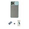 ieg™ iPhone 11 Pro Max Kılıf Vadi Çizgi - Şeffaf Pasifik Cam Ekran Koruyucu + Shine Kamera Lens Koruma Cam - SH