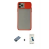 ieg™ iPhone 11 Pro Max Kılıf Vadi Çizgi - Şeffaf Pasifik Cam Ekran Koruyucu + Shine Kamera Lens Koruma Cam - SH