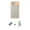 ieg™ iPhone 11 Pro Max Kılıf Vadi Çizgi - Şeffaf Pasifik Cam Ekran Koruyucu + Shine Kamera Lens Koruma Cam - SH