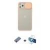 ieg™ iPhone 11 Pro Max Kılıf Vadi Çizgi - Siyah 3D Antistatik Cam Ekran Koruyucu + Shine Kamera Lens Koruma Cam - PE