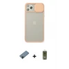 ieg™ iPhone 11 Pro Max Kılıf Vadi Çizgi - Siyah Joko Magic 5D Hayalet Cam + Shine Kamera Lens Koruma Cam - SH
