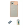 ieg™ iPhone 11 Pro Max Kılıf Vadi Çizgi - Siyah Polymer Nano Ekran Koruyucu + Shine Kamera Lens Koruma Cam - SABE