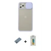 ieg™ iPhone 11 Pro Max Kılıf Vadi Çizgi - Siyah Polymer Nano Ekran Koruyucu + Shine Kamera Lens Koruma Cam - SABE