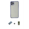 ieg™ iPhone 11 Pro Max Kılıf Vadi Minimal - Siyah Joko Magic 5D Hayalet Cam + Shine Kamera Lens Koruma Cam - GI